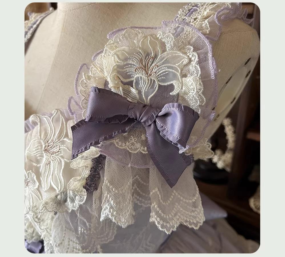 Lily Maiden - Classic Lolita JSK Dress, Lily Embroidery