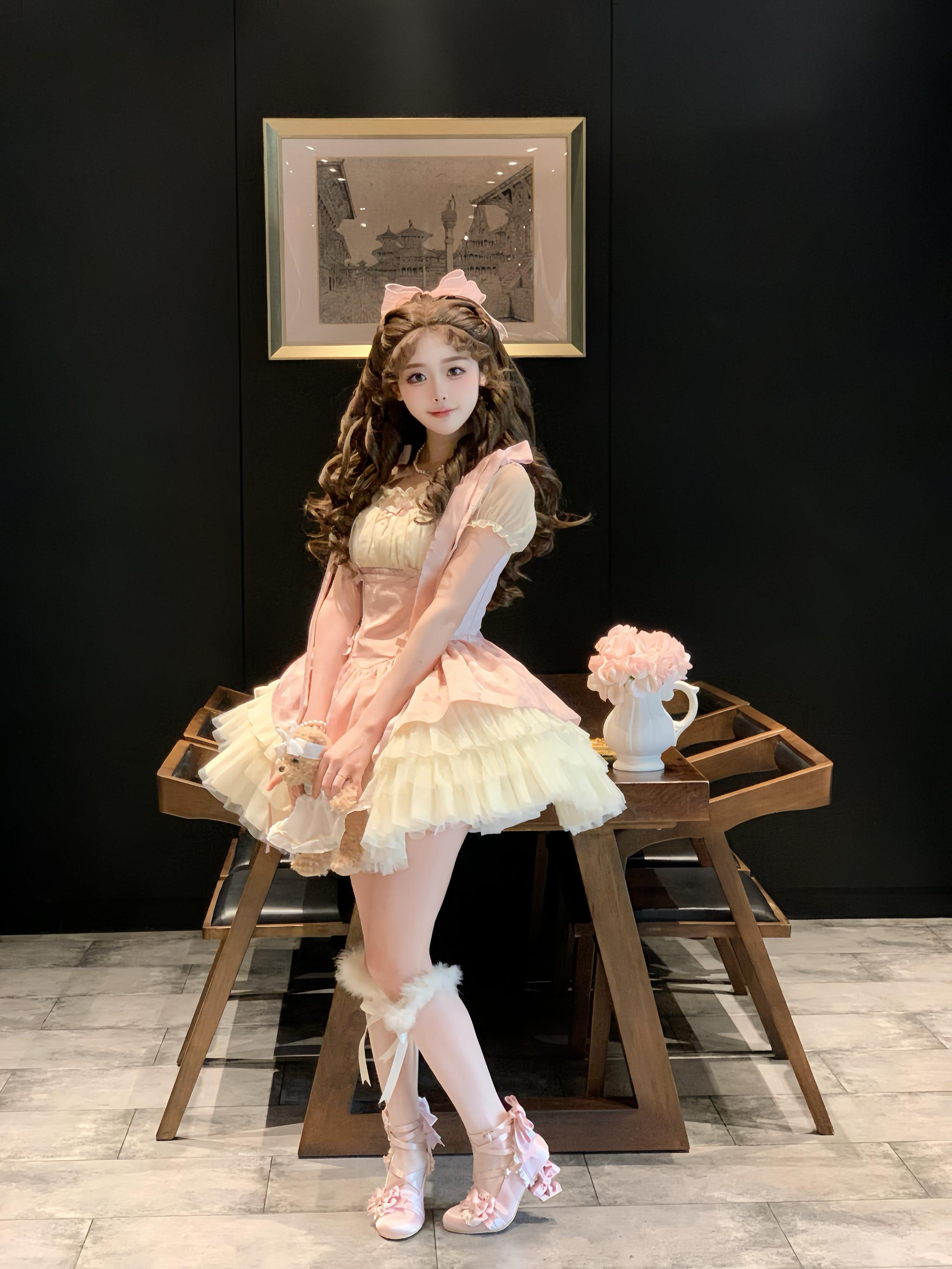 Thousand Knots - Classic Lolita Satin Heels Shoes, Bow-shaped Heel
