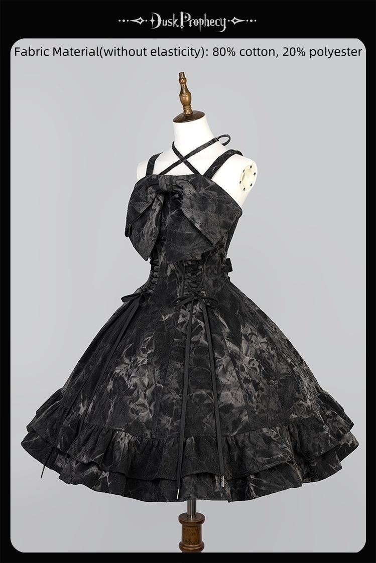 DuskProphecy~Egret 2.2-3.1 Version~Sweet Lolita Denim JSK Bust-Supporting Dress (L M S XL) 42166:729660