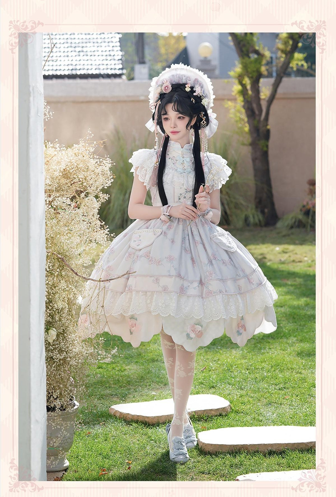 Bramble Rose~Exquisite Luo Shen~Qi Lolita OP Dress Chinese Style Lolita JSK