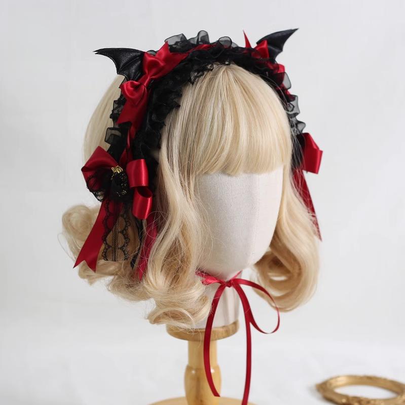 Xiaogui - Halloween Gothic Lolita Hairband, Detachable Devil Wings 44225:798846