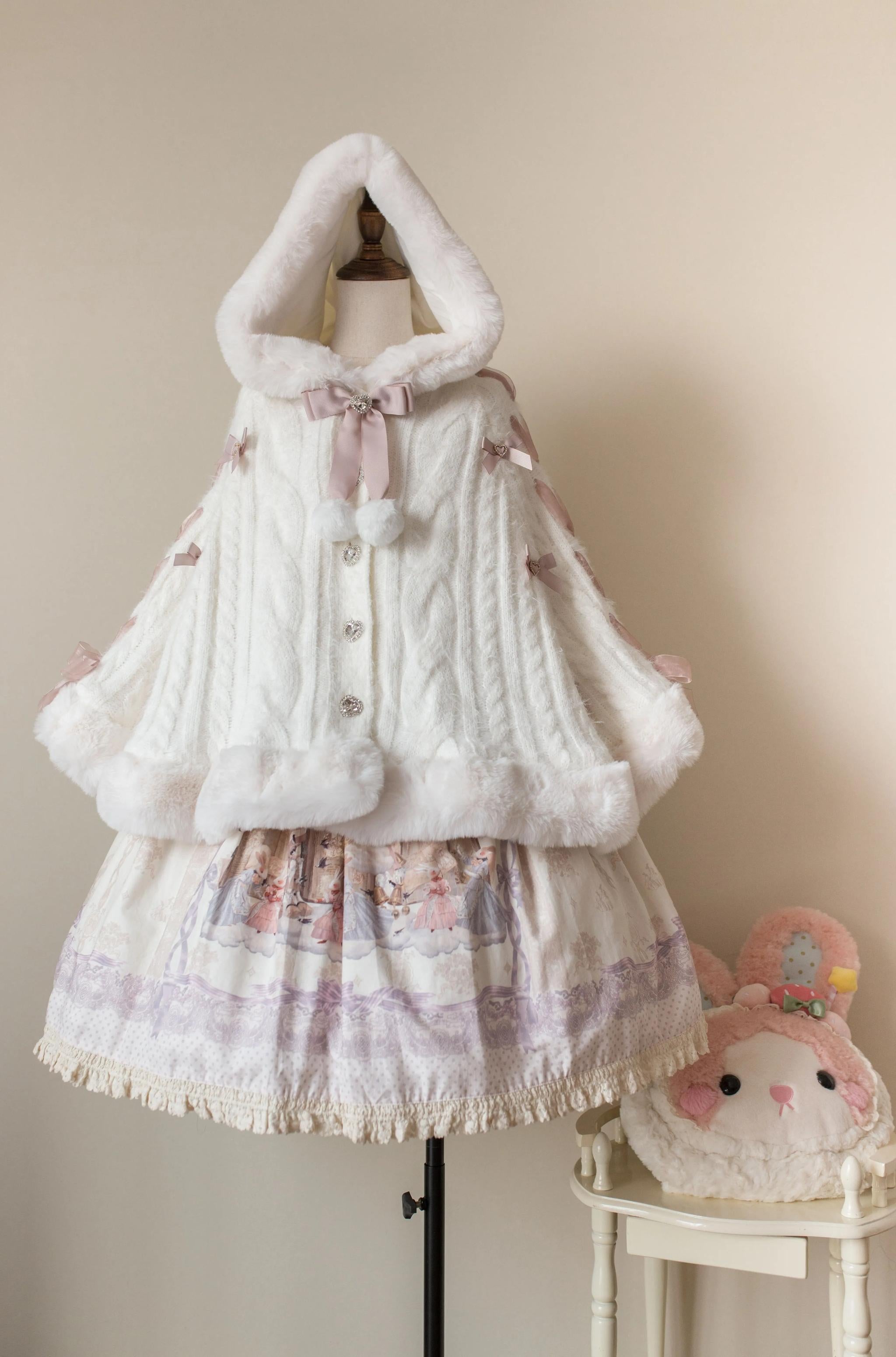 MIST - Sweet Bliss - Sweet Lolita Cape Winter Lolita Sweater Coat