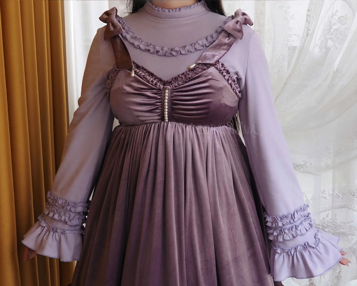 Fruit Tart - Autumn Sweet Lolita Long Sleeve Blouse, Ruffle Detail 45972:870047