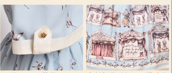 Magic Tea Party~elegant Lolita A-Line Printing OP Dress   