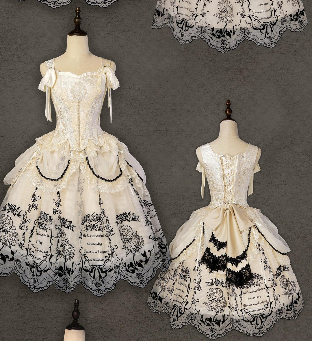 AuroraBorealis~Moonshadow~Gorgeous Wedding Lolita Dress Set Embroidered JSK SK and Bodice (L M S XL XS XXL) 41640:724985