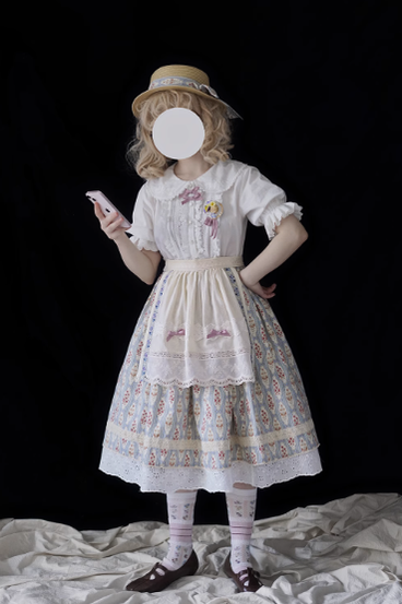 Miss Point~Little Anna~Elegant Lolita Cotton Puff Sleeve Blouse   