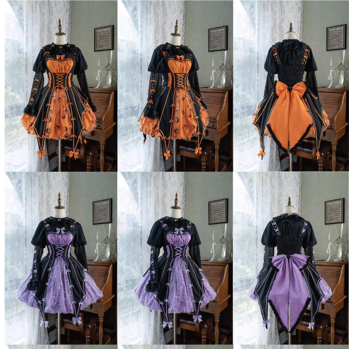 Lemon Honey~Halloween Gothic Lolita Jumper Dress Pumpkin Skirt Dress 39230:629514