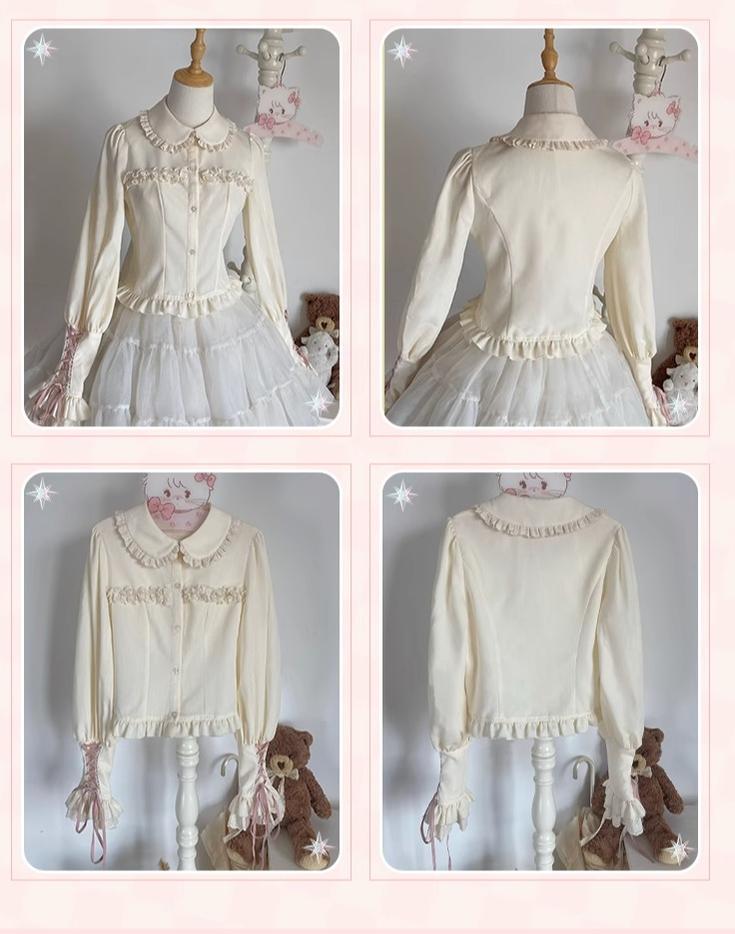 Sakurahime~Cupid Overture~Sweet Lolita Blouse Mutton Sleeves Shirt