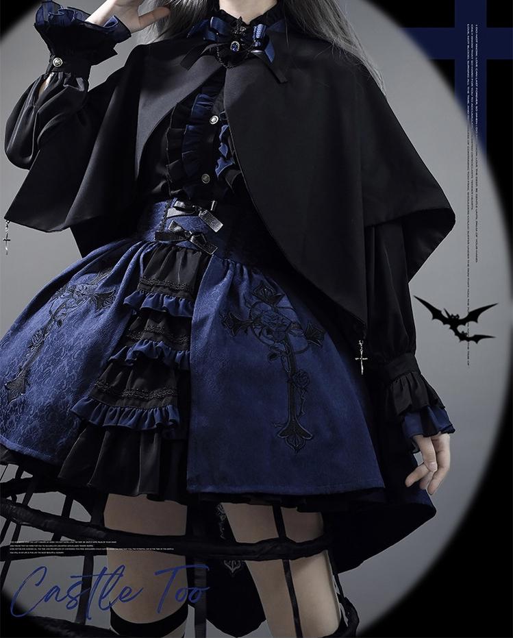 (BFM)CastleToo~Evil Twins~Ouji Lolita Dress Lolita Vest Shirt Shorts Skirt Set 32646:388694