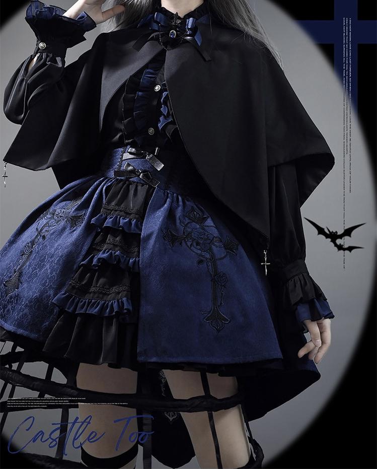 (BFM)CastleToo~Evil Twins~Ouji Lolita Dress Lolita Vest Shirt Shorts Skirt Set   