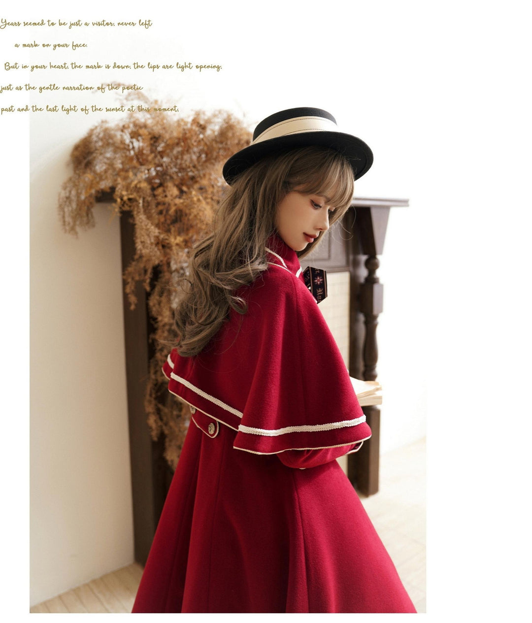 Unideer~Galaxy Traveler~Classic School Lolita Overcoat with Detachable Cape and Bow 39940:643444