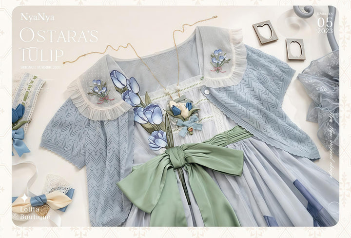 NyaNya - OSTARA'S TULIP - Peter Pan Collar Lolita Cardigan, Tulip Embroidery 43457:777570