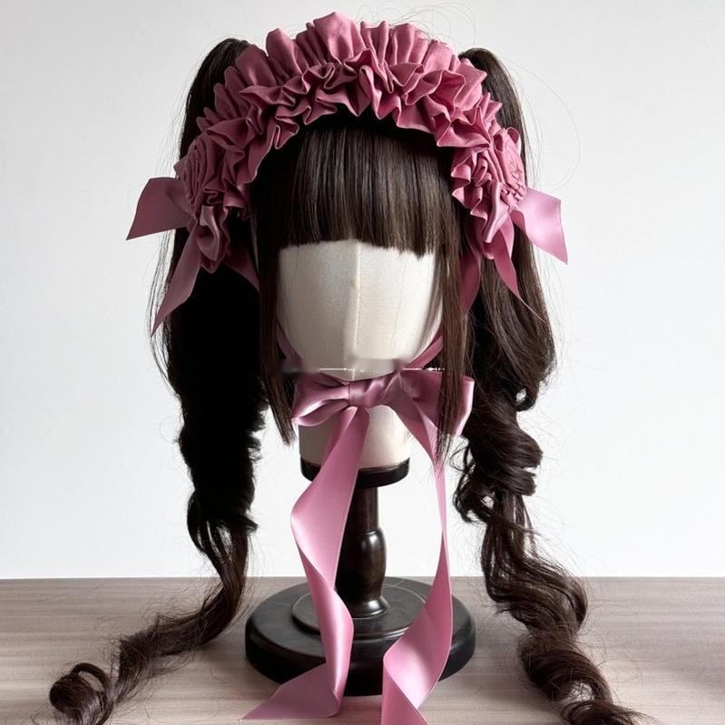 MAID~Elegant Lolita Hairband Bow Multiple Colors BNT Plum hairband