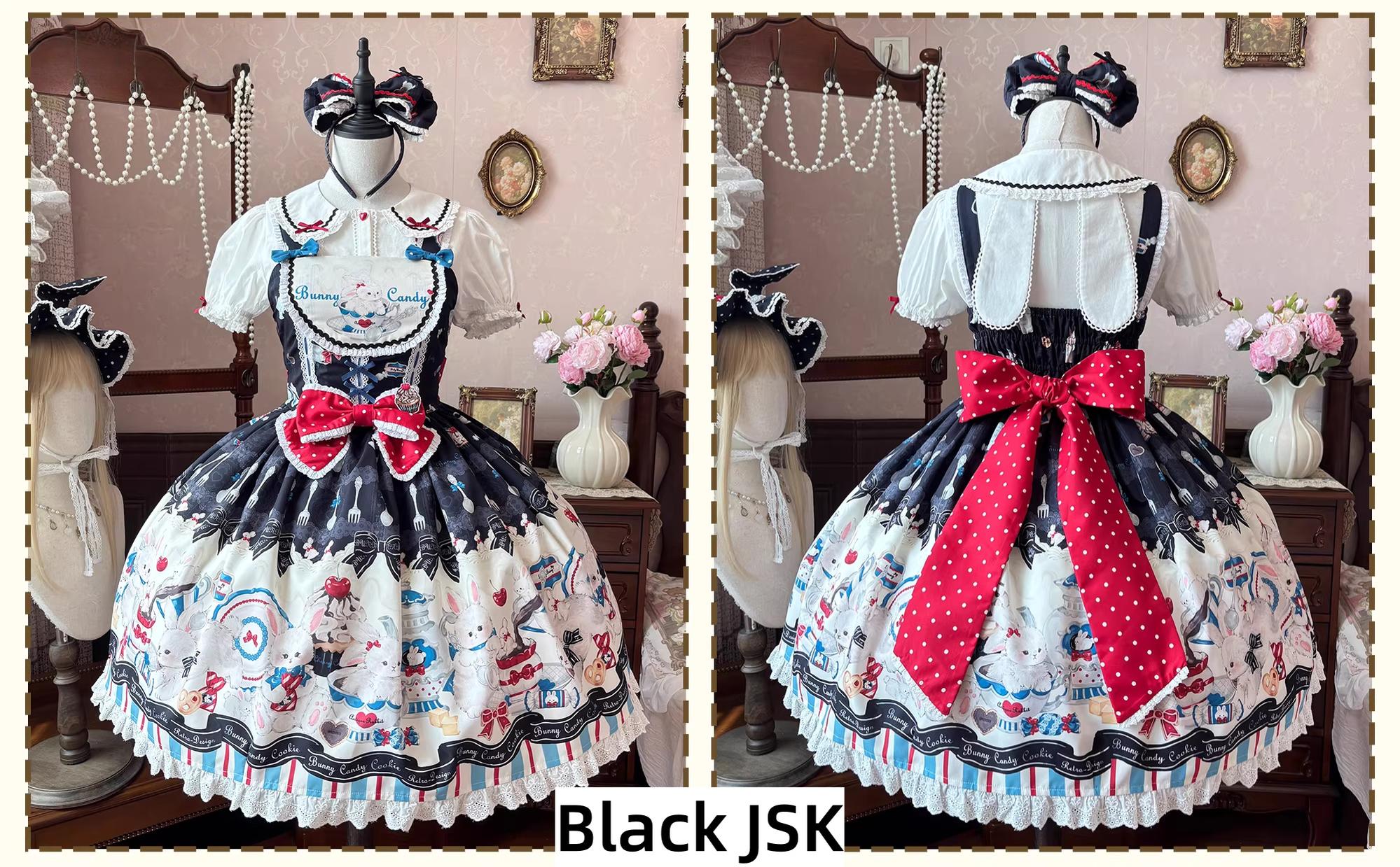Myth Rabbit Tea Party - Sweet Lolita Dress Set, Bunny Print JSK 44460:809444