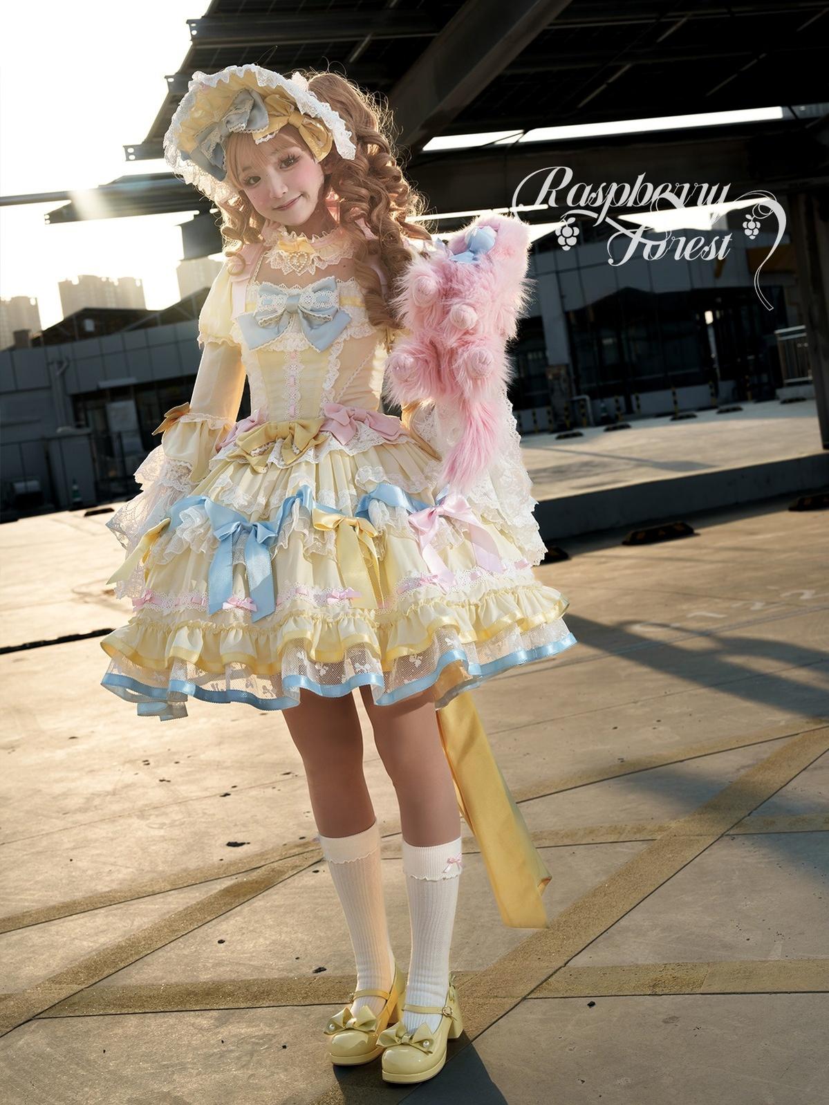 Mewroco - Berry Forest - Sweet Lolita Short-sleeved OP Dress and Matching Accessory 42596:748520