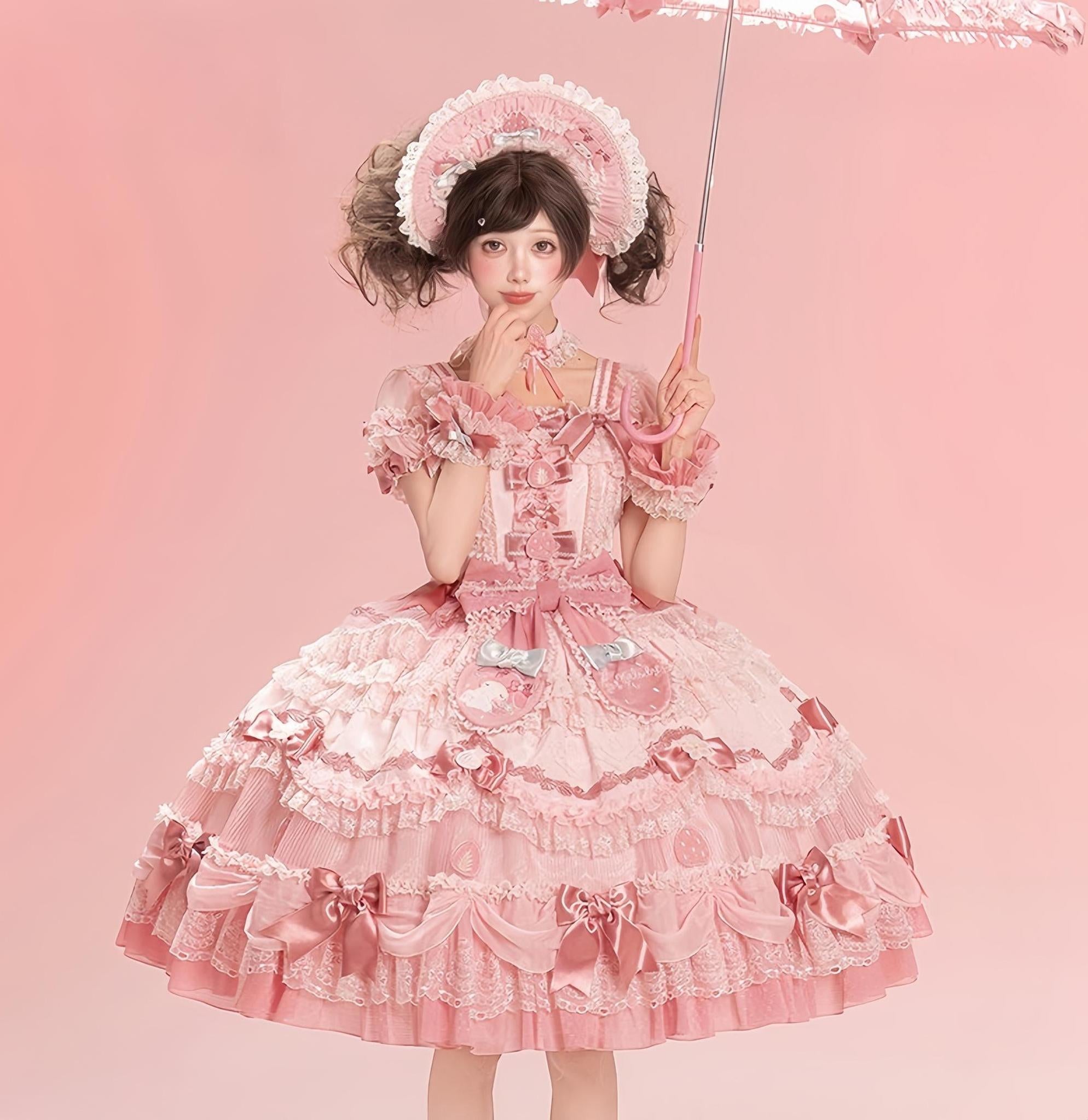 IP Collaboration Sweet Lolita Dress, Gorgeous OP & Slim JSK 44792:821855