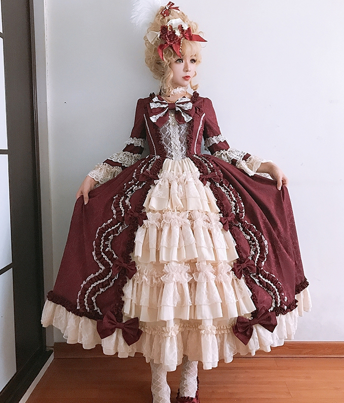 Henrietta~Elegant Lolita Princess Formal Dress Multicolor 0 red 