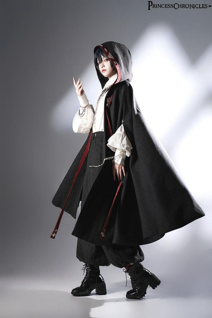 Princess Chronicles~Divine Covenant~Retro Ouji Lolita Pants Suit Male Lolita Long Cape