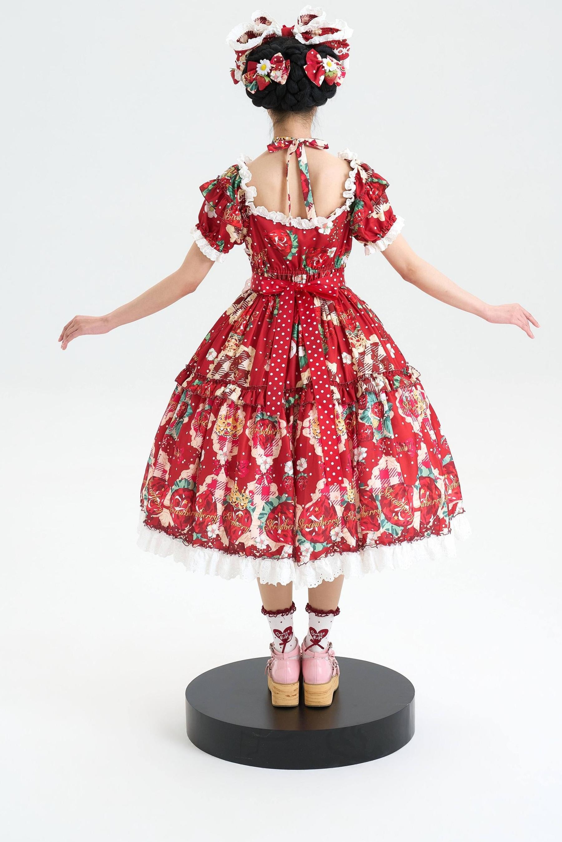 Crown Strawberry - Old School Lolita Crown Strawberry Printed OP Dress