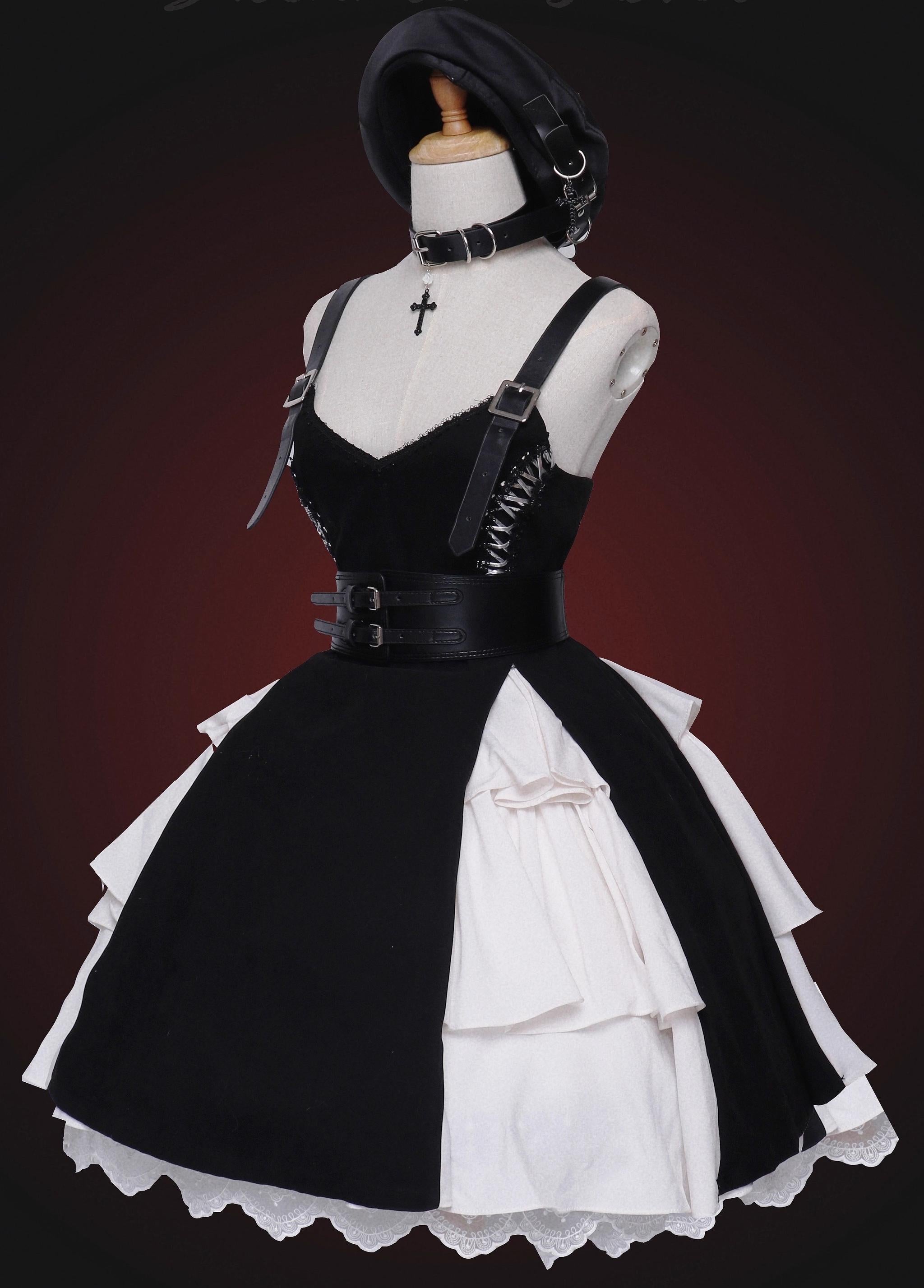 Caged Bird Hotel - Stockholm Lover - Black Gothic Lolita Corset Choker Armbands