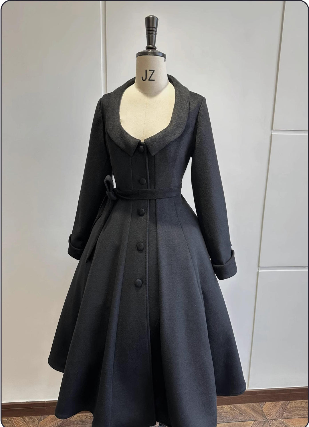 Susin Lolita~Moonlit Rose~Gothic Lolita OP Dress Winter Wool Lolita Overcoat S 50% wool princess-seam overcoat only 