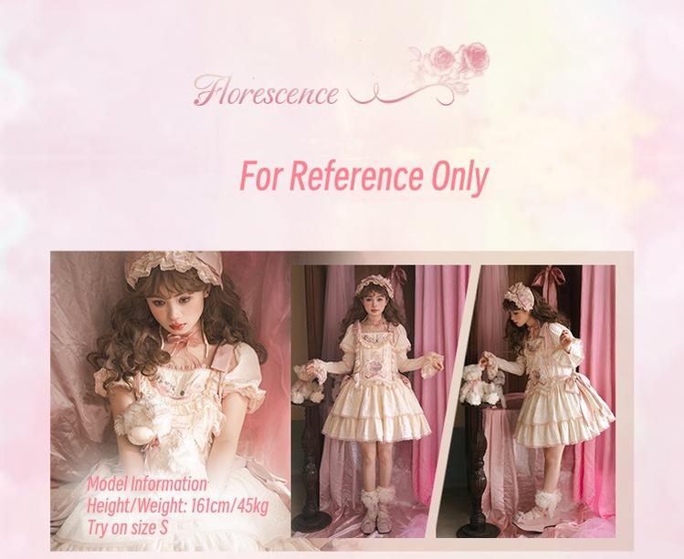 Mewroco~Flower Letter~Sweet Lolita OP Dress Doll Sense Embroidered Dress 29112:395652