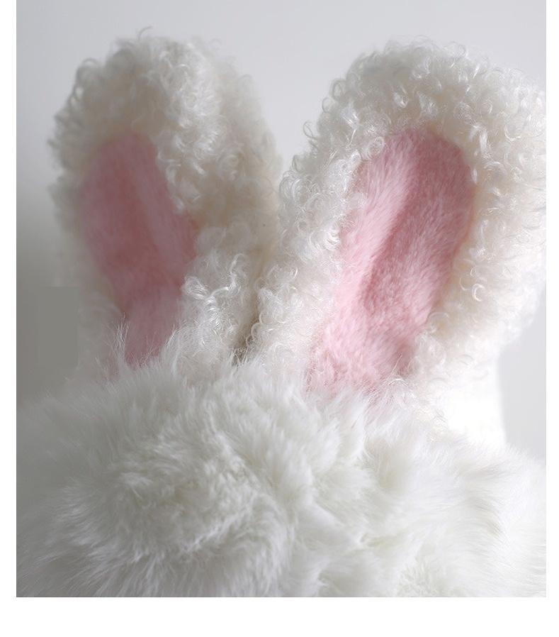 Xiaogui - Winter Kawaii Lolita Hat Plush Warm Hat with Pom-Poms
