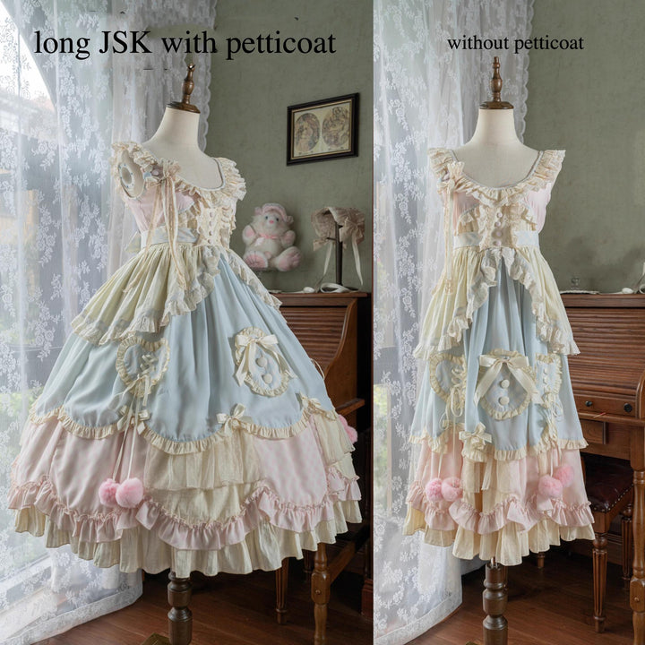 Uncle Wall Original~Dreamy Macaron~Sweet Lolita JSK Dress Solid Color Shirt   