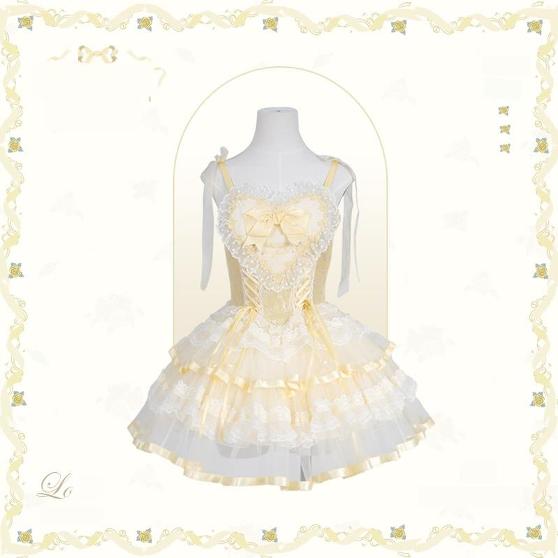 Flower and Pearl Box~Silk Ballet~Wedding Lolita JSK Dress Princess Bridal Dress (L M S XL XS) 34050:708122