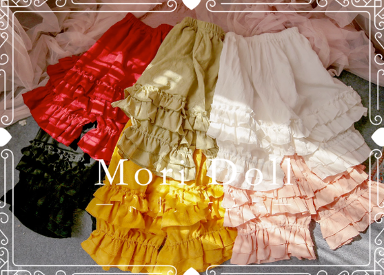 Mori Doll - Candy and Rabbit Ears - Sweet Lolita Innerwear Bloomers Multicolors S white