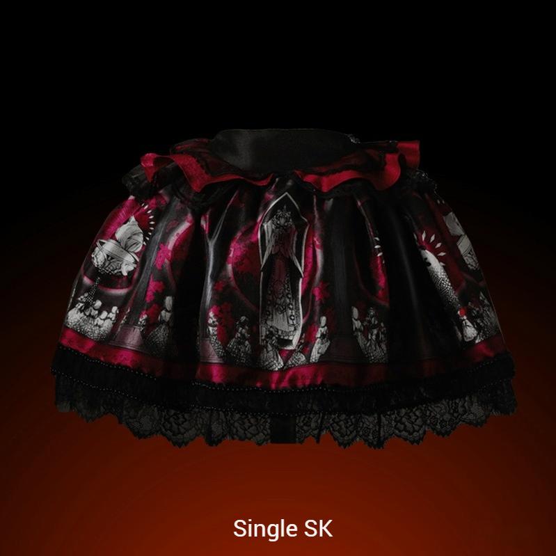 Caged Bird Hotel~Eclipsed Moon Gallery~Plus Size Halloween Gothic Lolita Skirt & Bodice Set (2XL 3XL L M S XL) 42951:759031