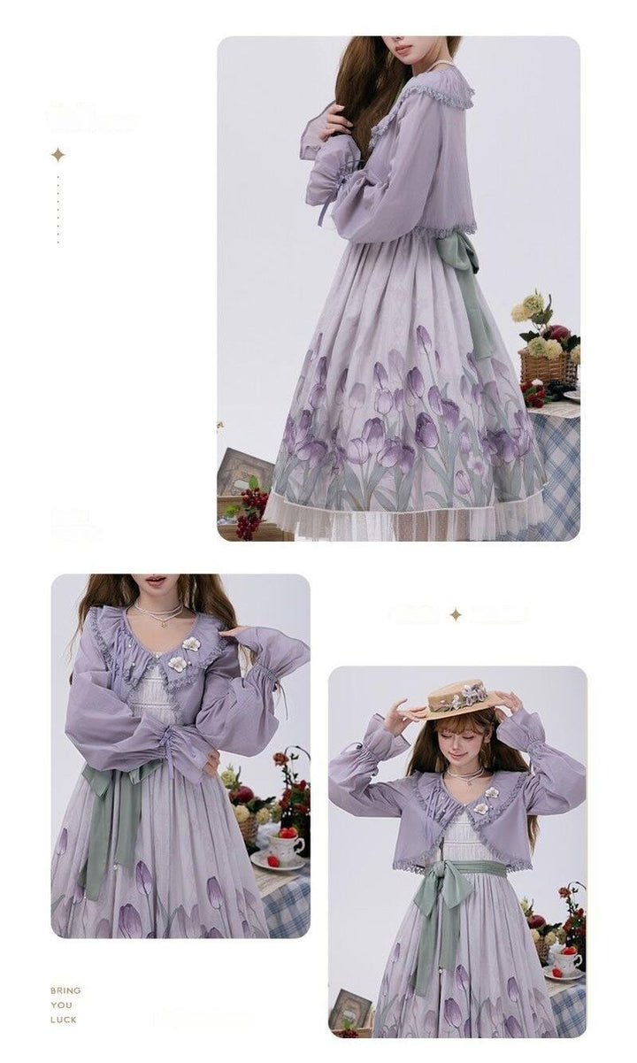 NyaNya - Four Seasons - UPF50+ Daily Lolita Light Cardigan With Embroidered Floral