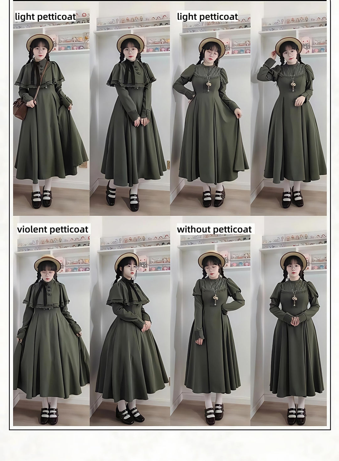 KINOKOKO~Aslan Blessings~Classic Lolita OP Seven-panel Slim Fit Dress with Cape