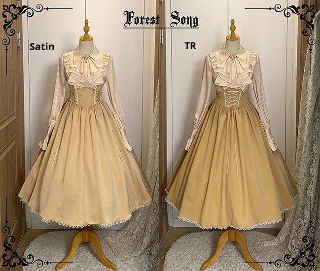 Forest Song~Astris~Classic Lolita SK Double-sided Wearing Fishbone Skirt