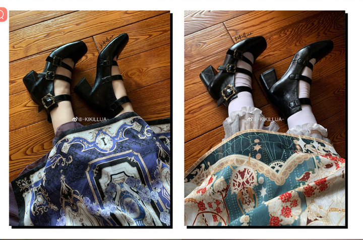 MODO~Vintage Elegant Lolita Three-buckle Mary Janes Shining Shoes