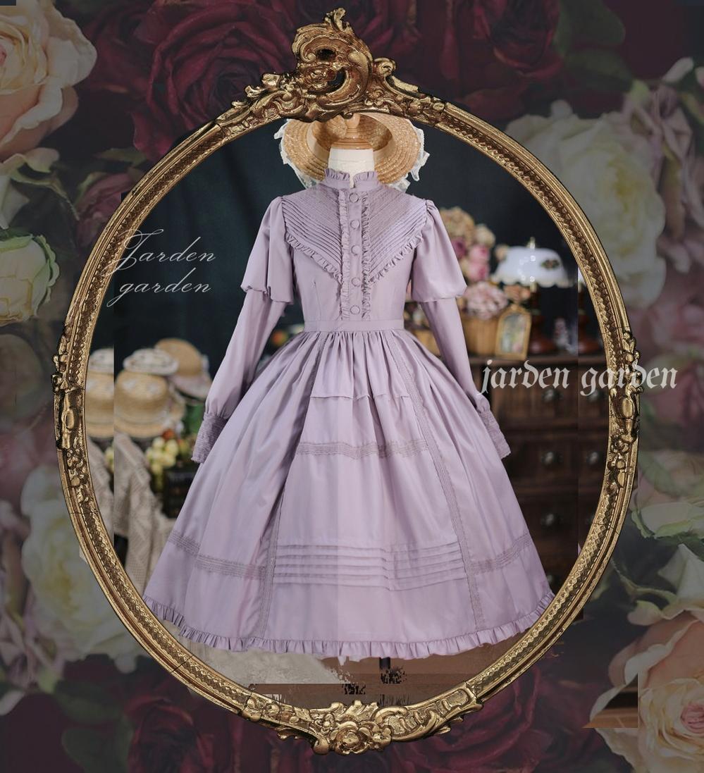 Tiny Garden - The Black Forest - Classic Lolita Stand Collar Dress OP