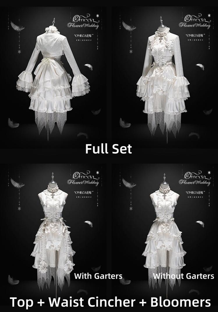 Forest Fluorescent Carps - Omega Wedding Gothic Ouji Lolita White Suit