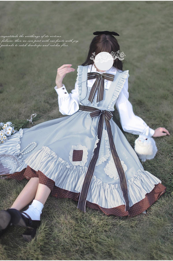 HuTaoMuJK~Magical Vocal Club~Classic Lolita Jumper Skirt Elegant Shirt Suit