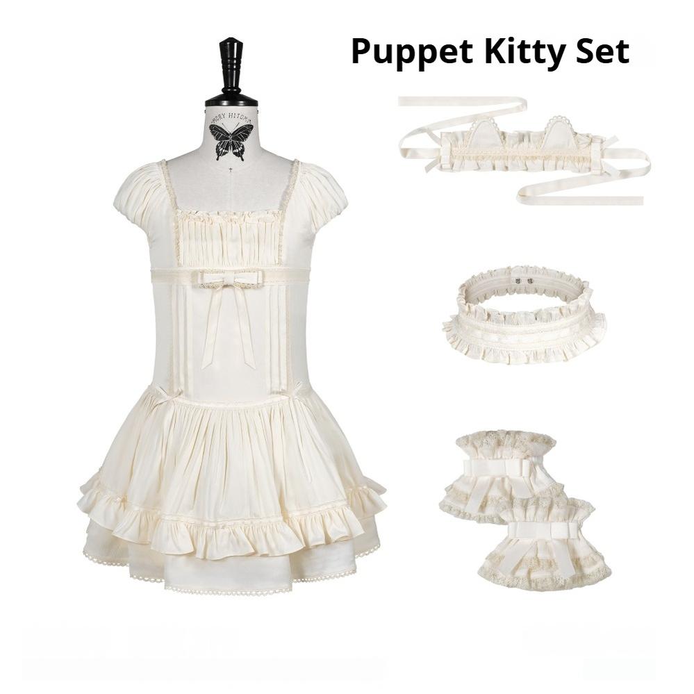 Kuroya~Dreamcatcher~Twin Lolita OP Set Bunny & Kitty Inspired Dress Suit (L M S XL) 42987:761334