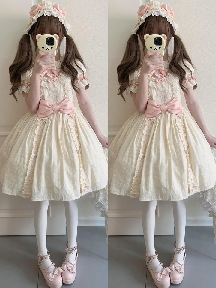 Seventeen Girls~Vintage Sweet Bear~Sweet Lolita OP Fullset Lolita Headdress