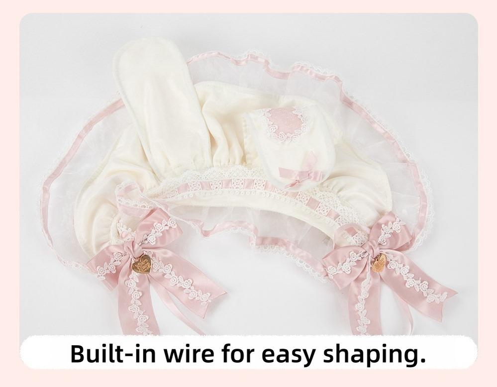 Sweet Lolita Headdress Set, Detachable Bunny Ears 44457:809123