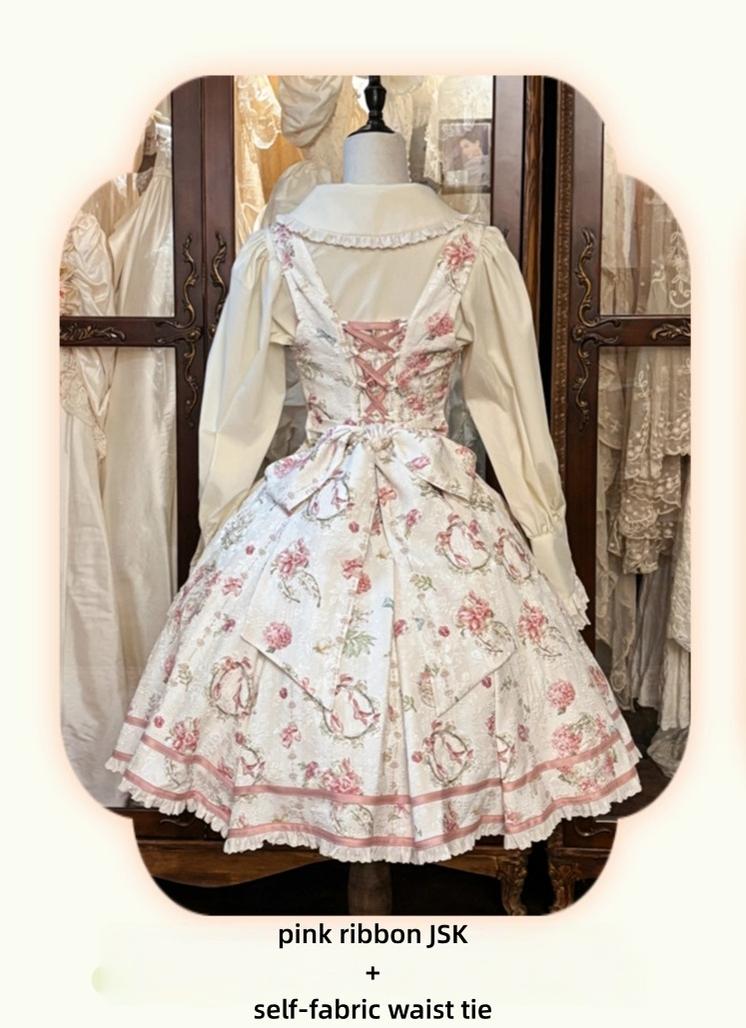 Hydrangea Tea Party - Classic Lolita Bust Supporting JSK, Mutton Sleeve Shirt (L M S XL XS) 44583:814308
