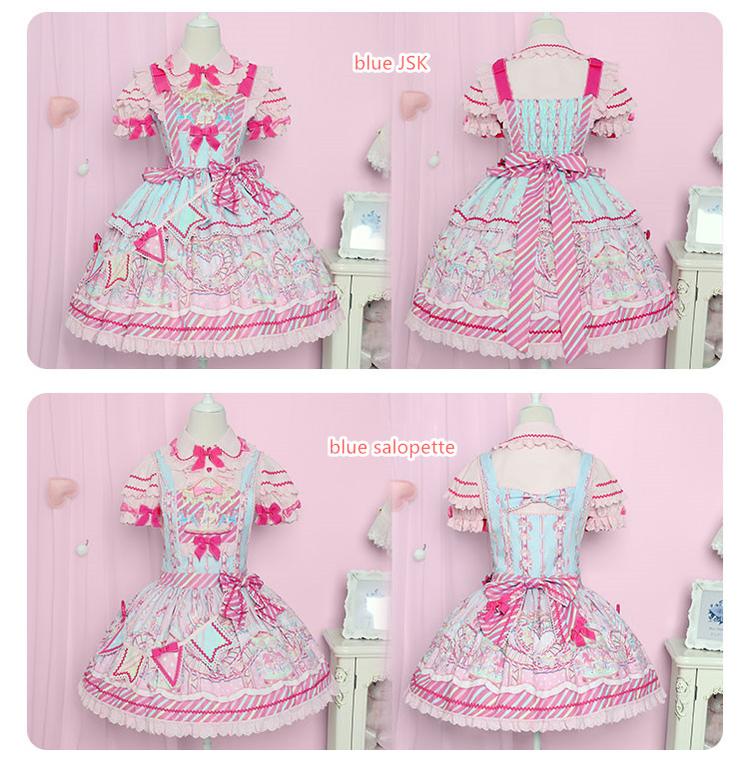 (Buyforme)Letters from Unknown Star~Candy Park Salopette Sweet Lolita Jumper Dress Set   