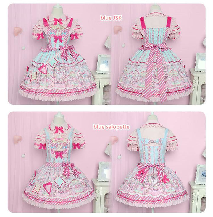 (Buyforme)Letters from Unknown Star~Candy Park Salopette Sweet Lolita Jumper Dress Set 29486:346570