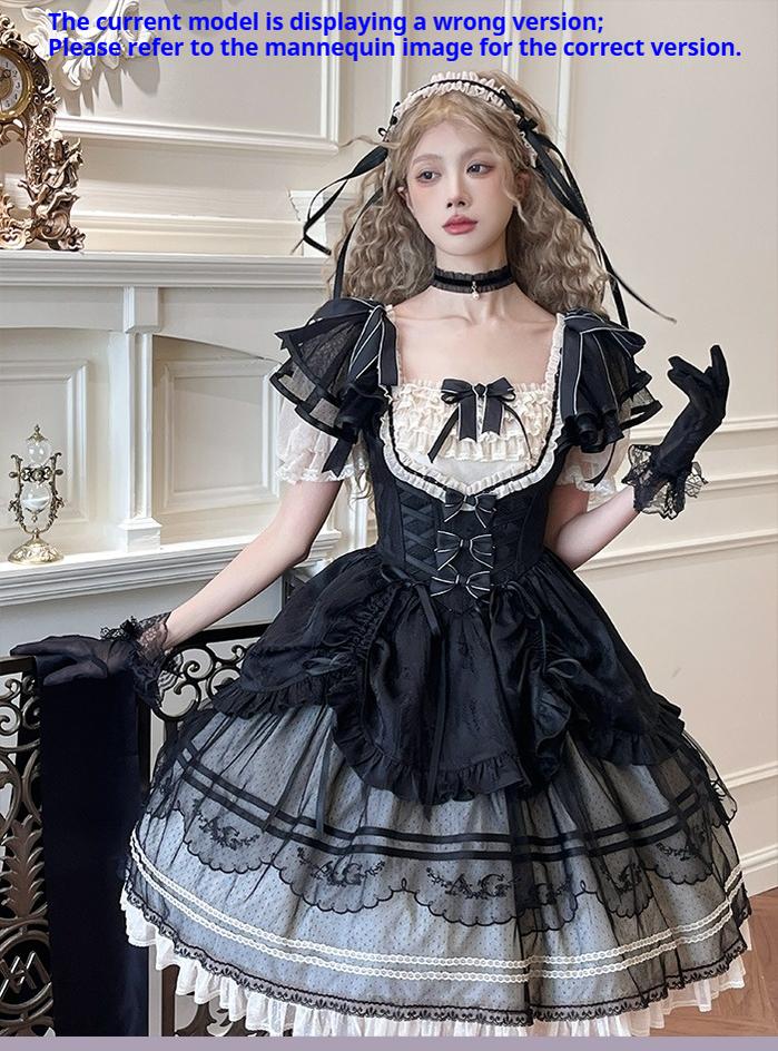 Alice girl~Yesterday Morning Mist~Classic Lolita JSK Elegant Low-cut Lolita Dress