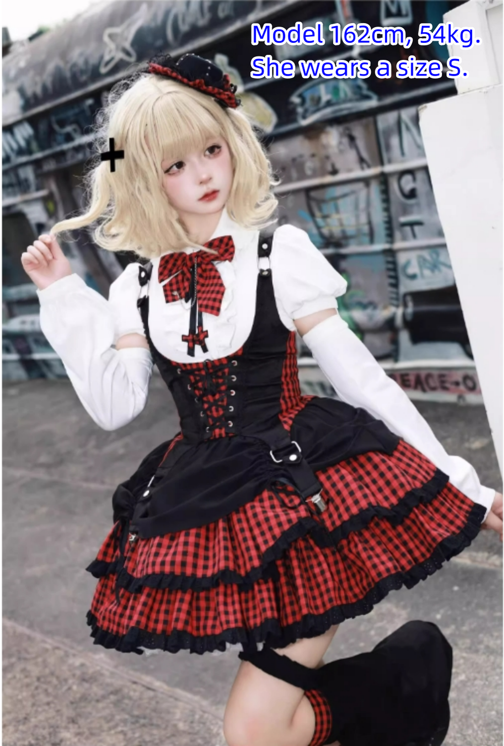 Xiaoxin~Rebel Sweetheart American College Sweet and Spicy Set Idol Lolita Dress   