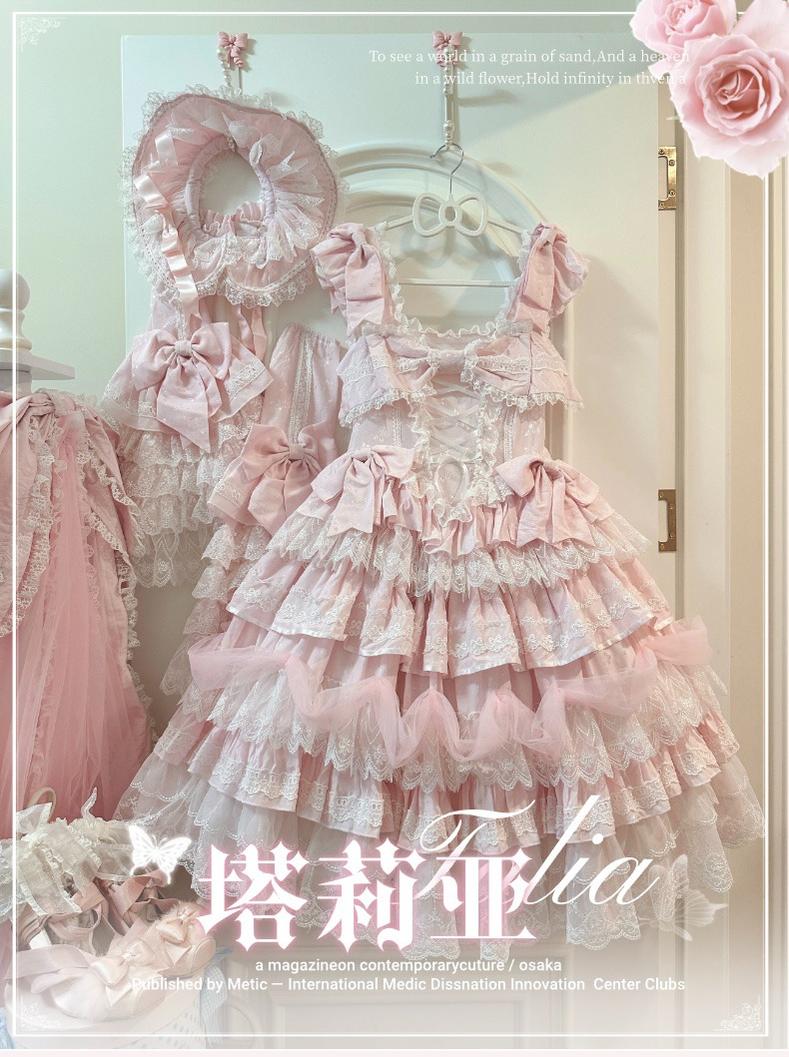 Little Butter~Talia~Sweet Lolita Jumper Dress Set Lolita OP Dress   