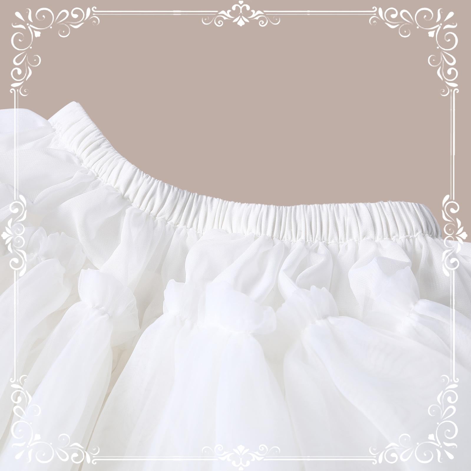 Aurora&Ariel - Mini A Line Lolita Petticoat | 18" (45cm) Length, Cotton Lining