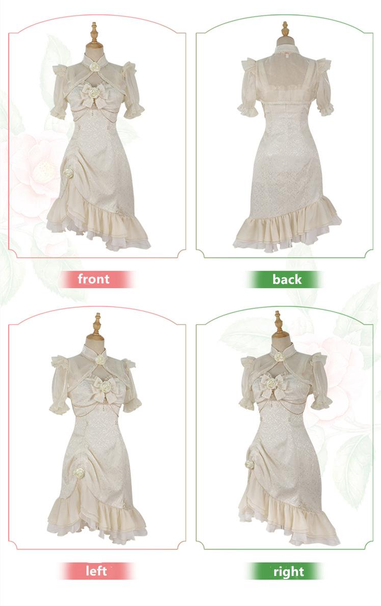 Melonshow - Chinese Style Lolita Dress - Camellia 2.0 Cheongsam Mermaid JSK