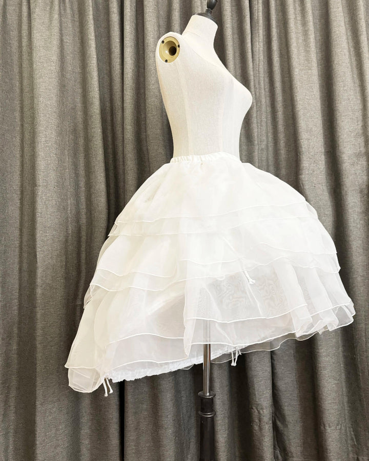 Caged Bird Hotel~Caged Bird~Lolita Petticoat White Plus Size Triple Layer Fishbone Petticoat Skirt   